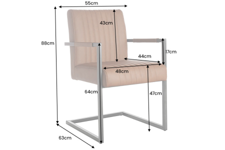 Scaun BIG ASTON din piele neagra [7]