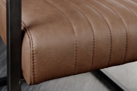 Scaun BIG ASTON din piele vintage maro [5]