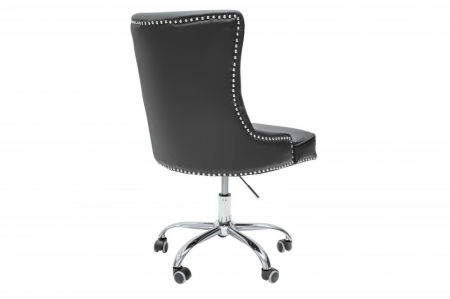 Scaun birou negru ajustabil din piele Victorian [3]