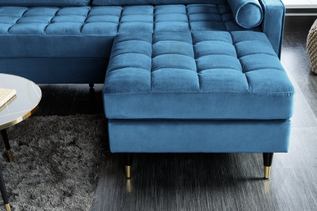 Scaun COZY VELVET 80 cm catifea aqua [5]