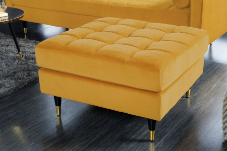 Scaun COZY VELVET 80 cm catifea galben muștar [5]