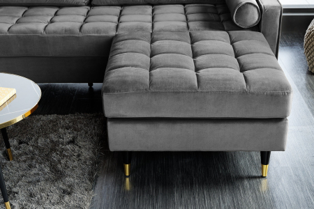 Scaun COZY VELVET 80 cm, catifea gri [4]