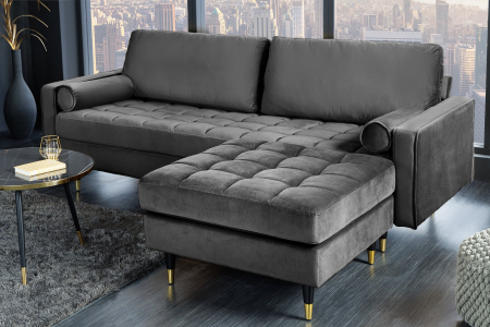Scaun COZY VELVET 80 cm, catifea gri [3]