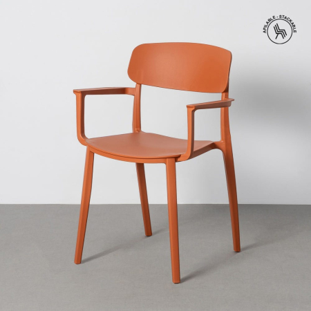 Mobilier Gradina - Scaun de exterior portocaliu  51,50 x 51 x 80 cm