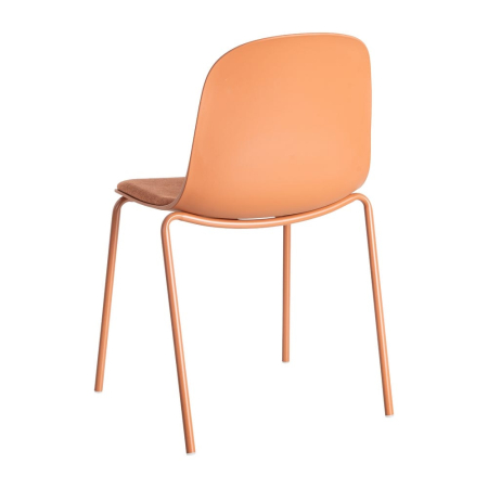 Scaun de exterior portocaliu din metal  46 x 51 x 85 cm [5]