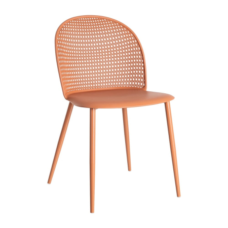 Scaun de exterior portocaliu din metal  51 x 46 x 80 cm [2]