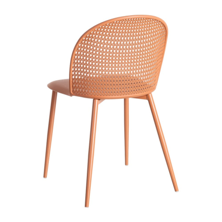 Scaun de exterior portocaliu din metal  51 x 46 x 80 cm [5]