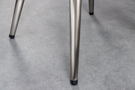 Scaun de bar INDUSTRIAL din metal mat argintiu, 73-81 cm [6]