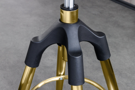 Scaun de bar INDUSTRIAL din metal mat auriu, 73-81 cm [6]