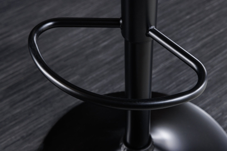 Scaun de bar rotativ MANHATTAN din material texturat gri si lemn de frasin, 64-85 cm [7]