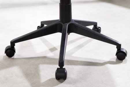 Scaun de birou LAZIO din piele artificiala neagra, 48-58 cm [8]