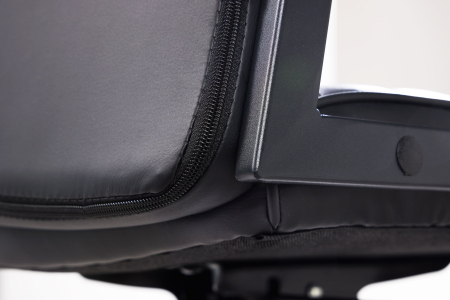 Scaun de birou LAZIO din piele artificiala neagra, 48-58 cm [6]