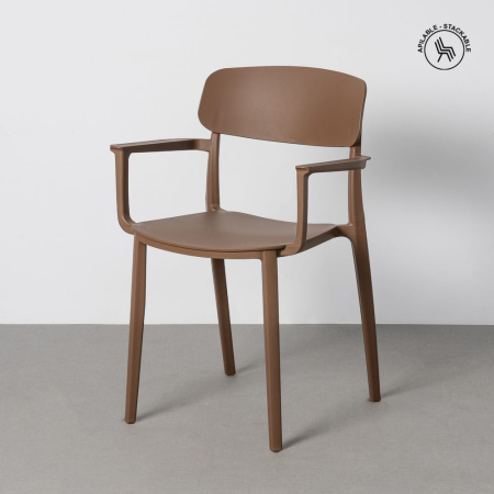 Mobilier Gradina - Scaun de exterior de exterior maro   51,50 x 51 x 80 cm