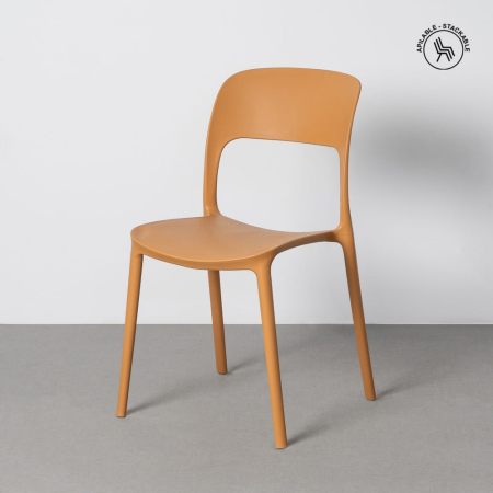 Mobilier Gradina - Scaun de exterior galben   58 x 41 x 82 cm
