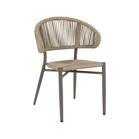 Scaun de exterior din aluminiu natural 59 x 58 x 79 cm [2]