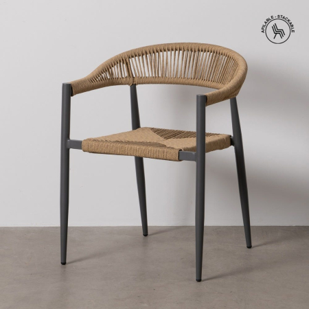 Mobilier Gradina - Scaun de exterior din aluminiu 57,50 x 56 x 74 cm