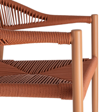 Scaun de exterior  din aluminiu și rattan  56 x 58 x 76 cm [2]
