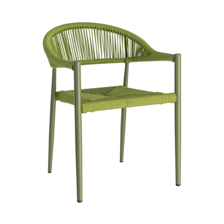 Scaun de exterior  din aluminiu și rattan  56 x 58 x 76 cm [10]