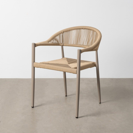 Scaun de exterior  din aluminiu și rattan  56 x 58 x 76 cm [11]