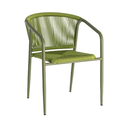 Scaun de exterior din aluminiu și rattan  57 x 60 x 77,50 cm [10]