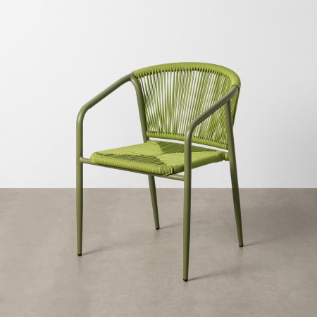 Scaun de exterior din aluminiu și rattan  57 x 60 x 77,50 cm [1]