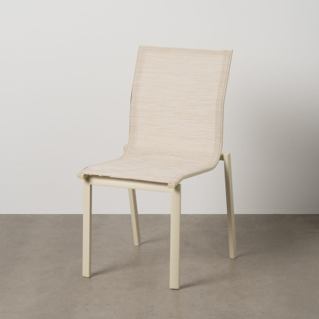 Mobilier Gradina - Scaun de exterior din aluminiu-textilena 49 x 62 x 90 cm