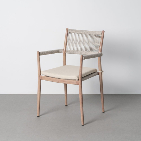 Scaun de exterior din oțel și rattan  55 x 55 x 85 cm [1]