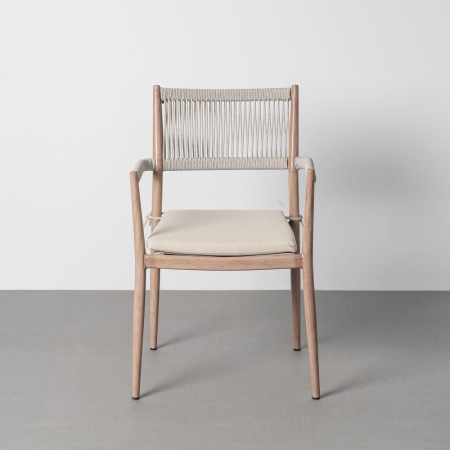 Scaun de exterior din oțel și rattan  55 x 55 x 85 cm [4]