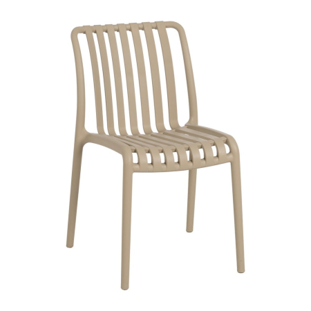 Scaun de exterior din polipropilenă bej 50 x 58 x 80 cm [2]