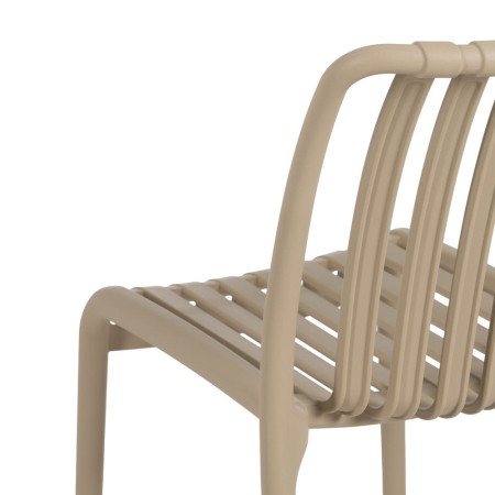 Scaun de exterior din polipropilenă bej 50 x 58 x 80 cm [7]