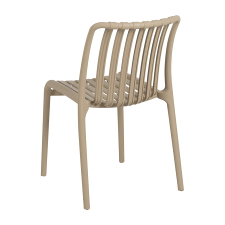 Scaun de exterior din polipropilenă bej 50 x 58 x 80 cm [5]