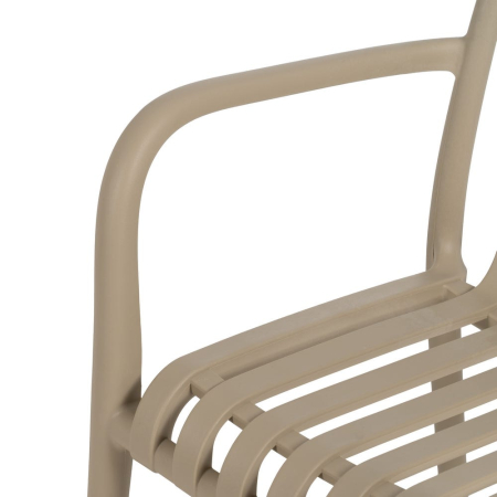 Scaun de exterior din polipropilenă bej 56 x 57 x 81 cm [8]