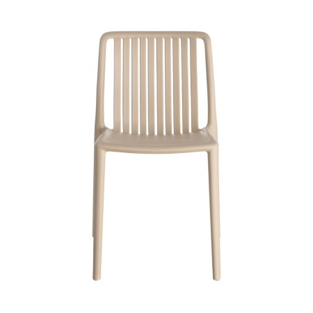 Scaun de exterior din polipropilenă bej 47 x 51,50 x 77,50 cm [8]