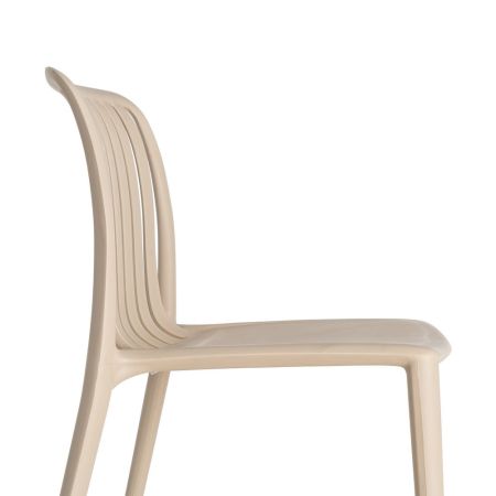 Scaun de exterior din polipropilenă bej 47 x 51,50 x 77,50 cm [2]
