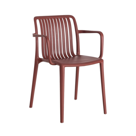 Scaun de exterior din polipropilenă roșu 53 x 50 x 77,50 cm [10]