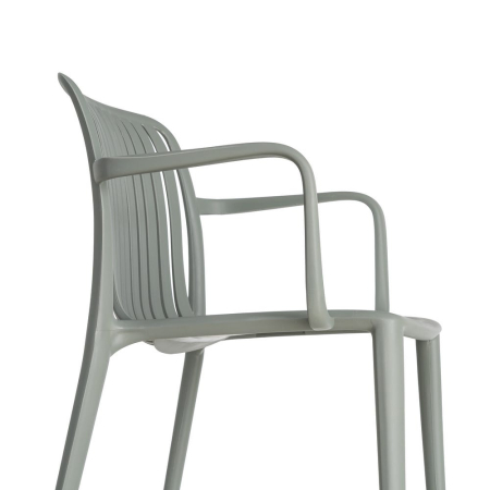 Scaun de exterior din polipropilenă verde 53 x 50 x 77,50 cm [2]