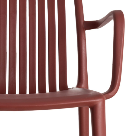 Scaun de exterior din polipropilenă roșu 53 x 50 x 77,50 cm [3]