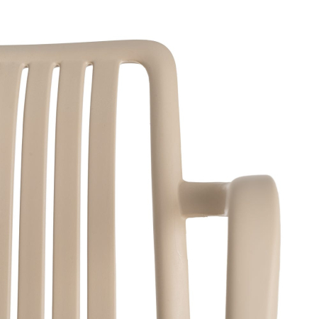 Scaun de exterior din polipropilenă bej 53 x 50 x 77,50 cm [6]