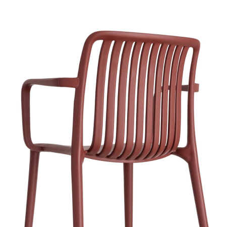 Scaun de exterior din polipropilenă roșu 53 x 50 x 77,50 cm [4]