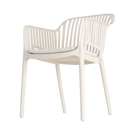 Scaun de exterior din polipropilenă alb 55 x 61 x 80 cm [7]