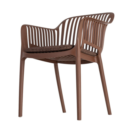 Scaun de exterior din polipropilenă maro 55 x 61 x 80 cm [7]