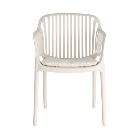 Scaun de exterior din polipropilenă alb 55 x 61 x 80 cm [8]