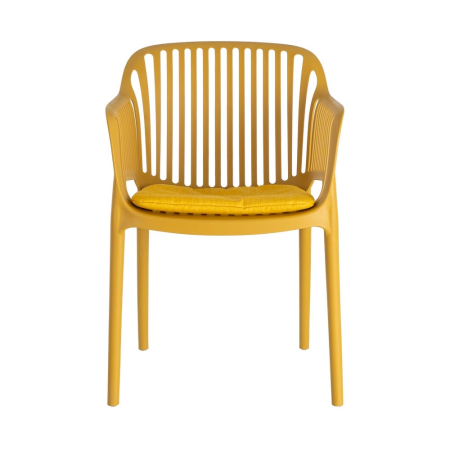Scaun de exterior din polipropilenă galben 55 x 61 x 80 cm [8]