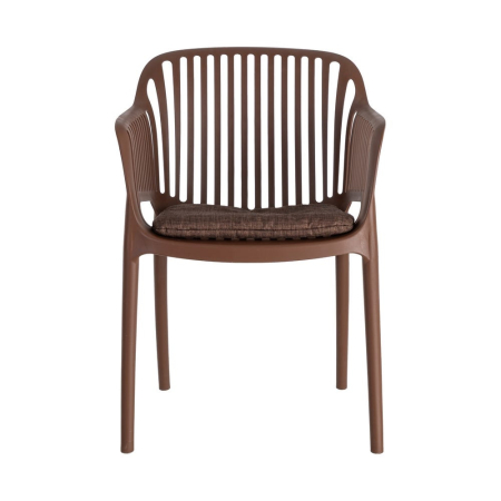 Scaun de exterior din polipropilenă maro 55 x 61 x 80 cm [8]
