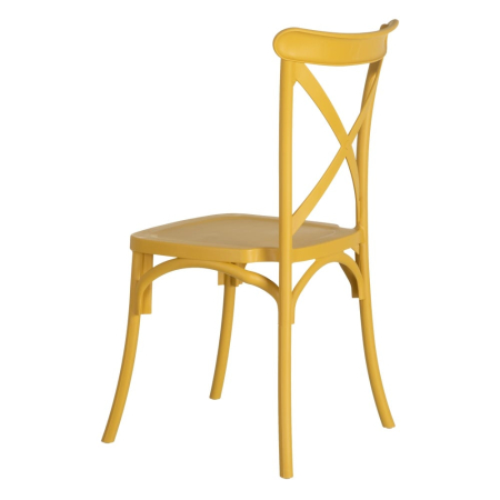 Scaun de exterior  din polipropilenă galben 48,50 x 43 x 91 cm [4]