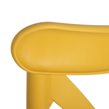 Scaun de exterior  din polipropilenă galben 48,50 x 43 x 91 cm [5]