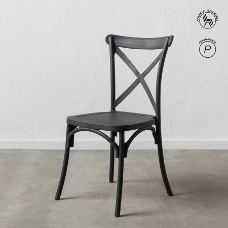 Mobilier Gradina - Scaun de exterior  din polipropilenă gri 48,50 x 43 x 91 cm