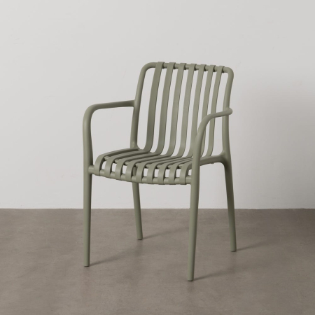 Mobilier Gradina - Scaun de exterior din polipropilenă verde 56 x 57 x 81 cm