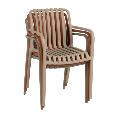 Scaun de exterior din polipropilenă verde 56 x 57 x 81 cm [3]