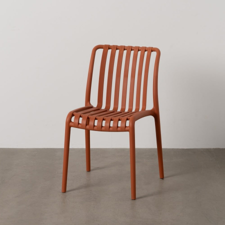 Mobilier Gradina - Scaun de exterior din polipropilenă teracotă  50 x 58 x 80 cm